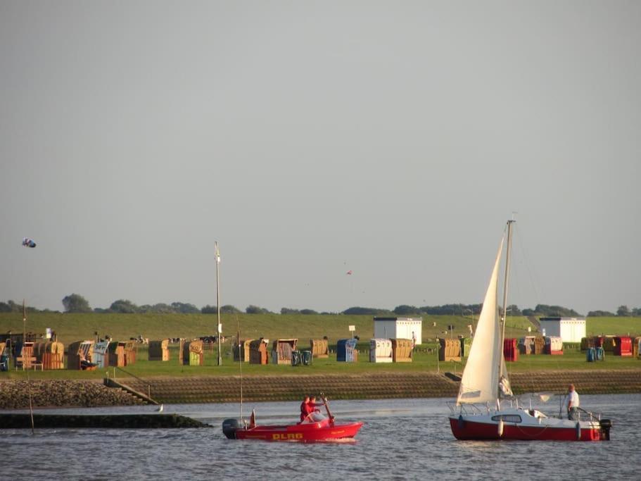 Nordsee Und Natur. Gemuetliche Fewo Mit Deichblick Dorum-Neufeld Esterno foto